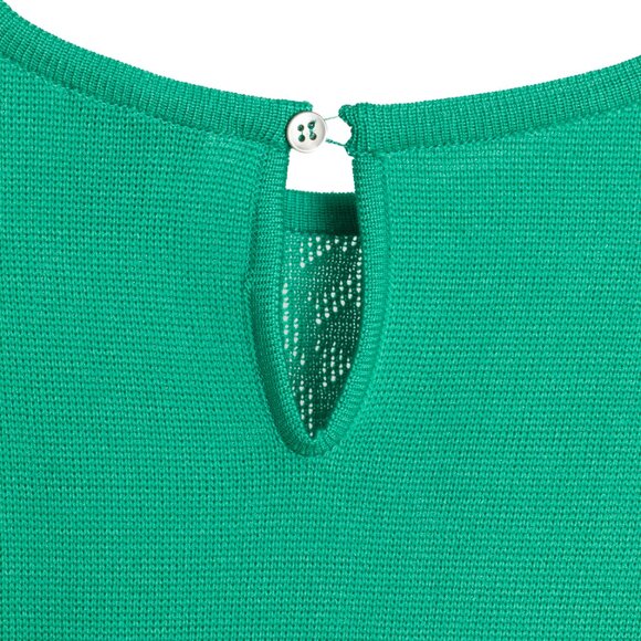 SCHAPIRA (Germany) Trevira Knit Keyhole Armseye Sweater : S - Picture 6 of 9